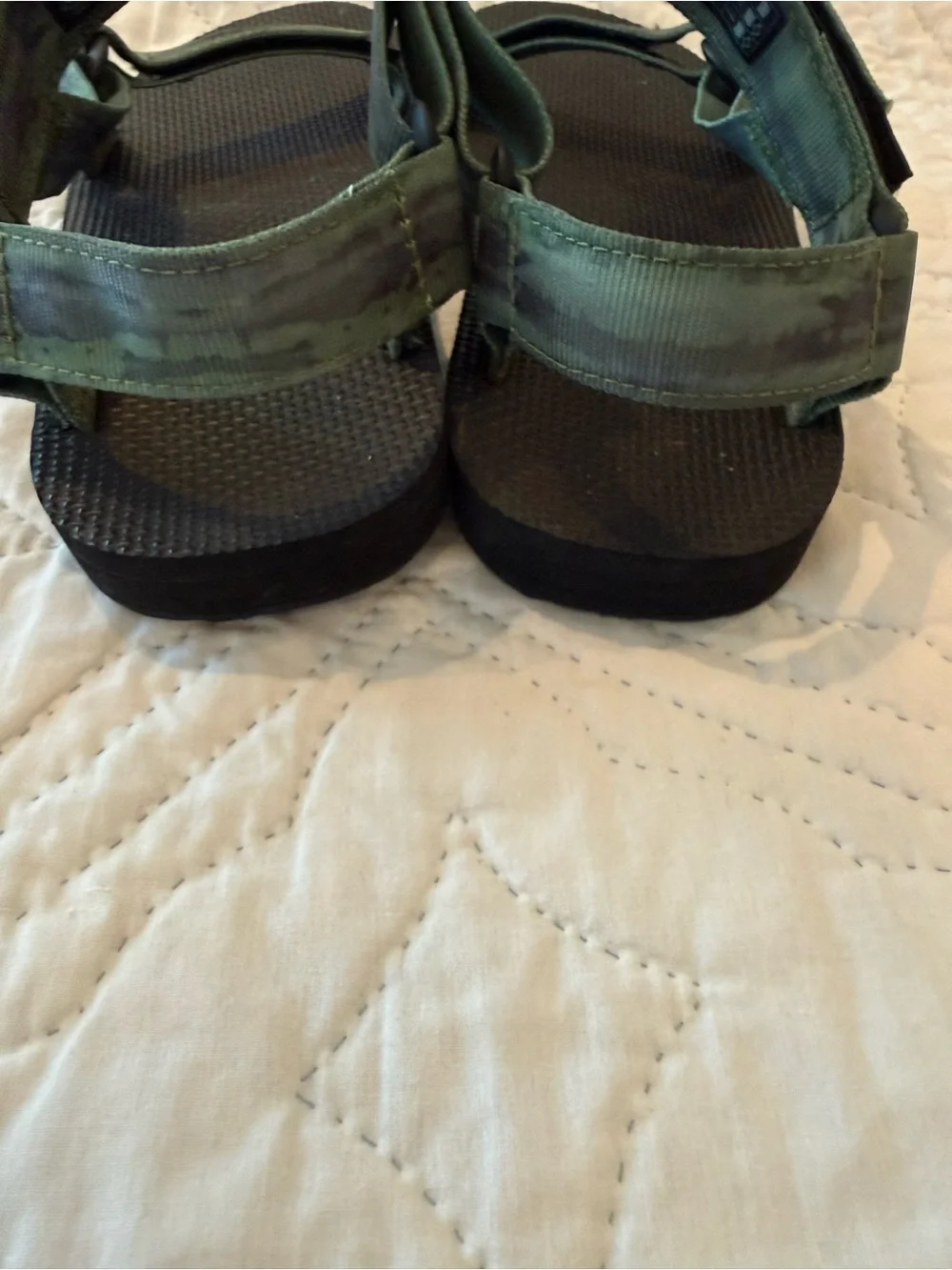 Teva Men's Original Universal Green Tie dye Strap Sandals